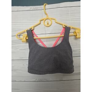 Lululemon Energy Bra Exhale in Heathered Slate / Light Pink Size 10